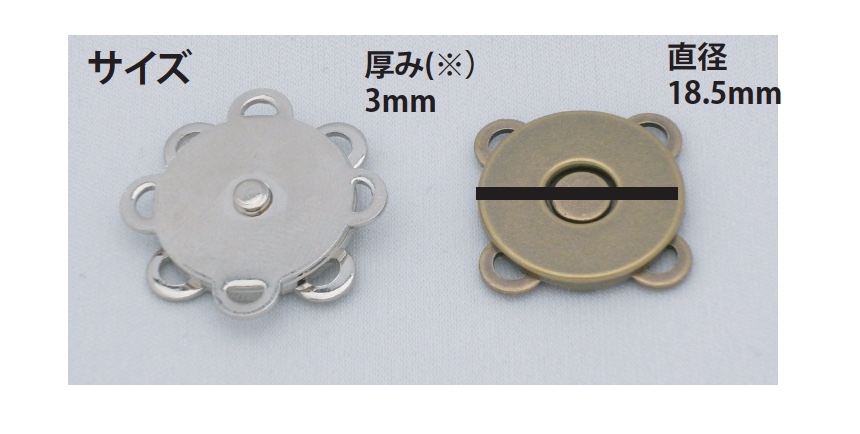 144-L 附加花朵馬克杯紐扣（尺寸）[扣件] 無製造商名