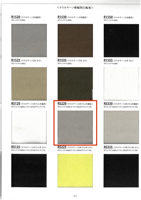 RS220 針織羅紋紗線，2 根鬆緊帶，1針， 60 公分寬 竹中商事