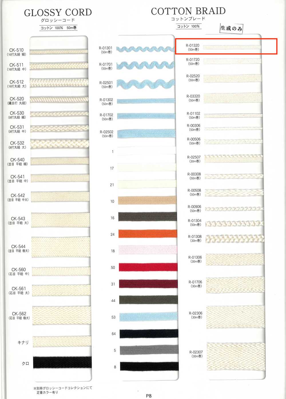 R-01320 棉花邊[緞帶、帶、繩子] RIVER