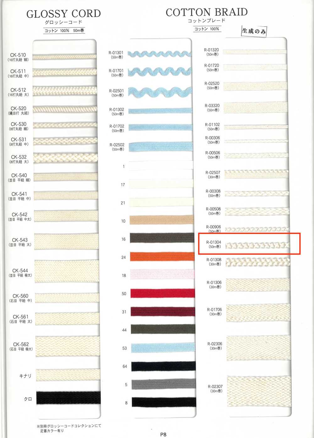R-01304 棉花邊[緞帶、帶、繩子] RIVER