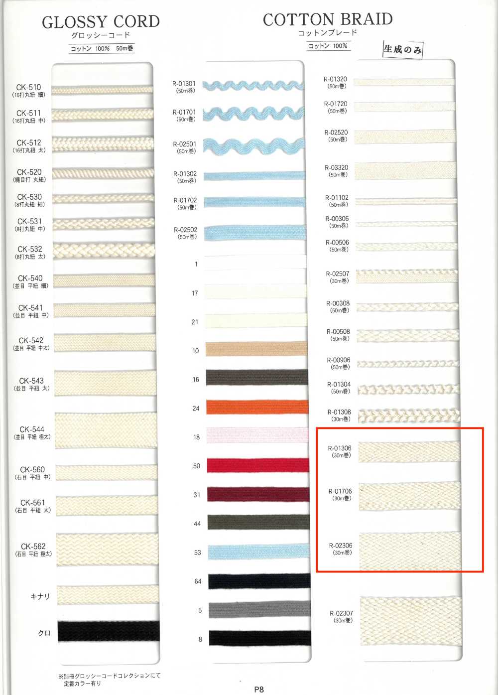R-01306 棉花邊[緞帶、帶、繩子] RIVER