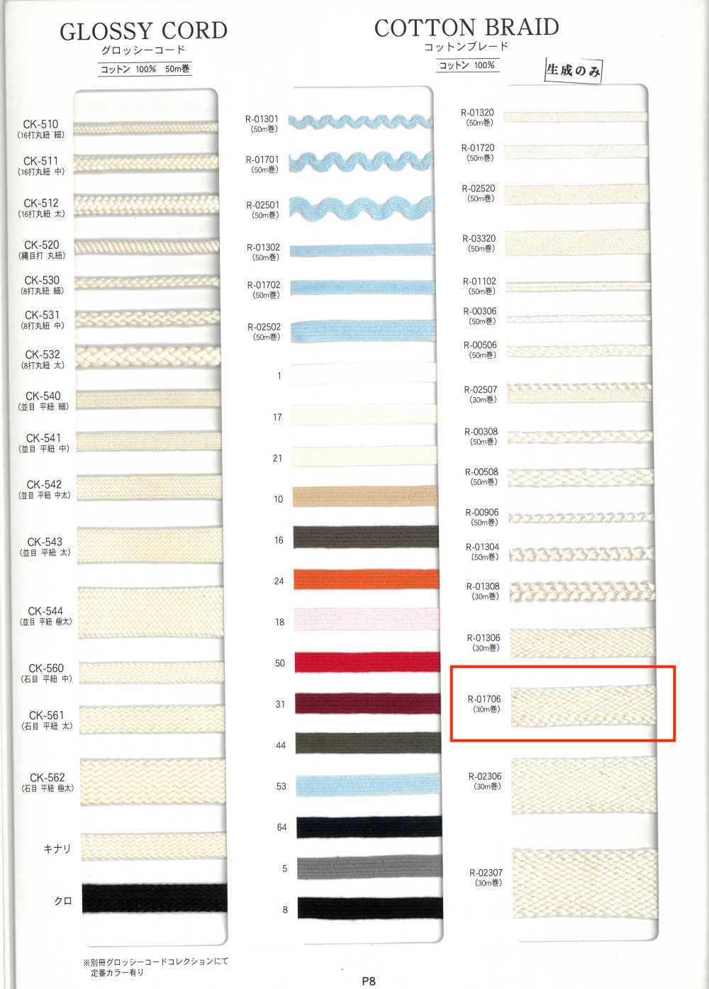 R-01706 棉花邊[緞帶、帶、繩子] RIVER