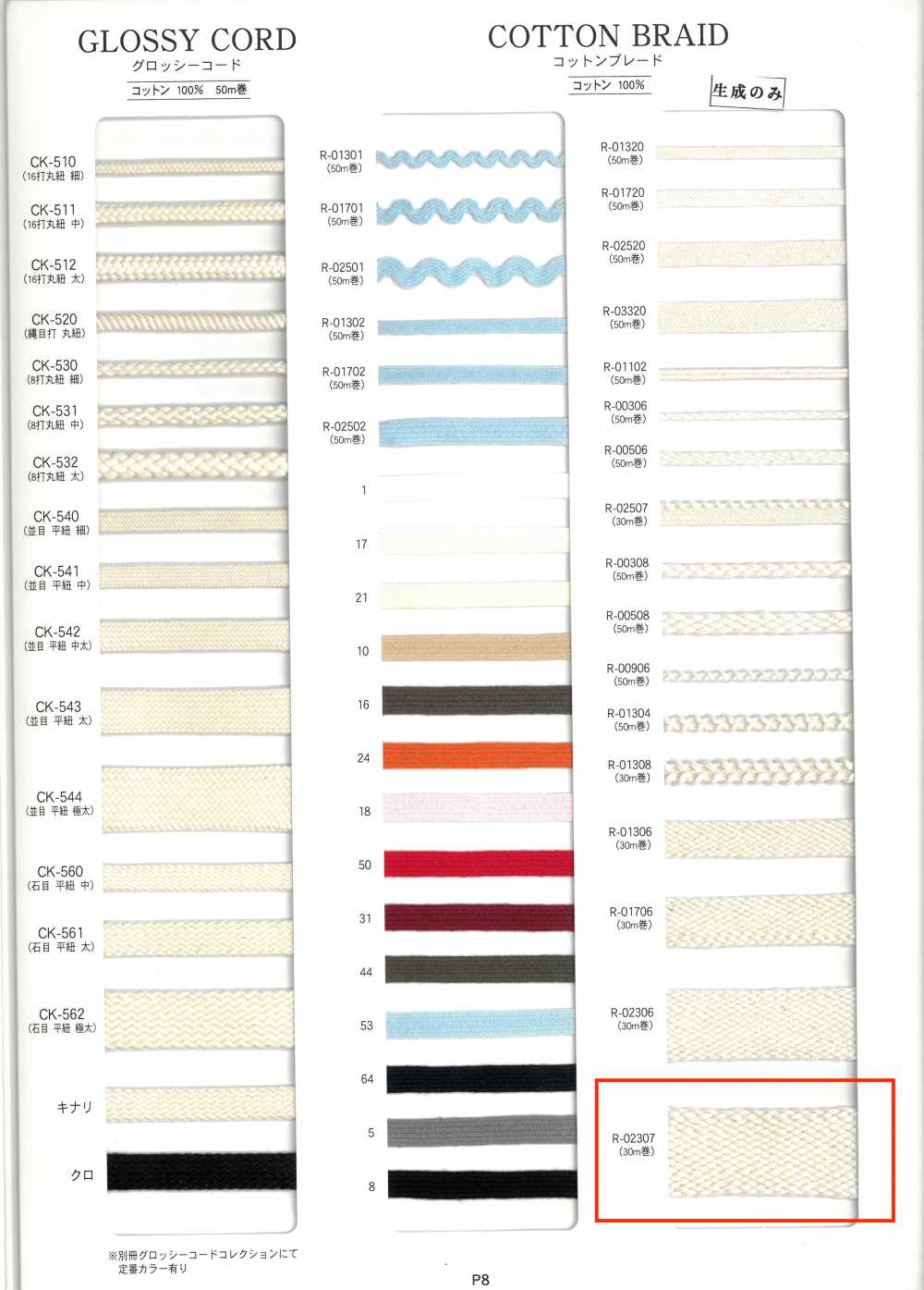 R-02307 棉花邊[緞帶、帶、繩子] RIVER