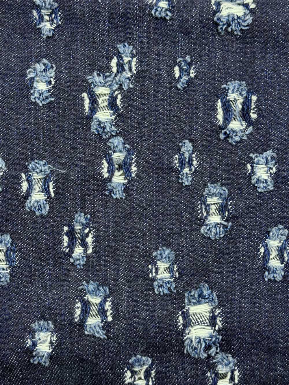 WALA-30ID Waracut 隨機方格圖案牛仔丹寧布[布料] DUCK TEXTILE