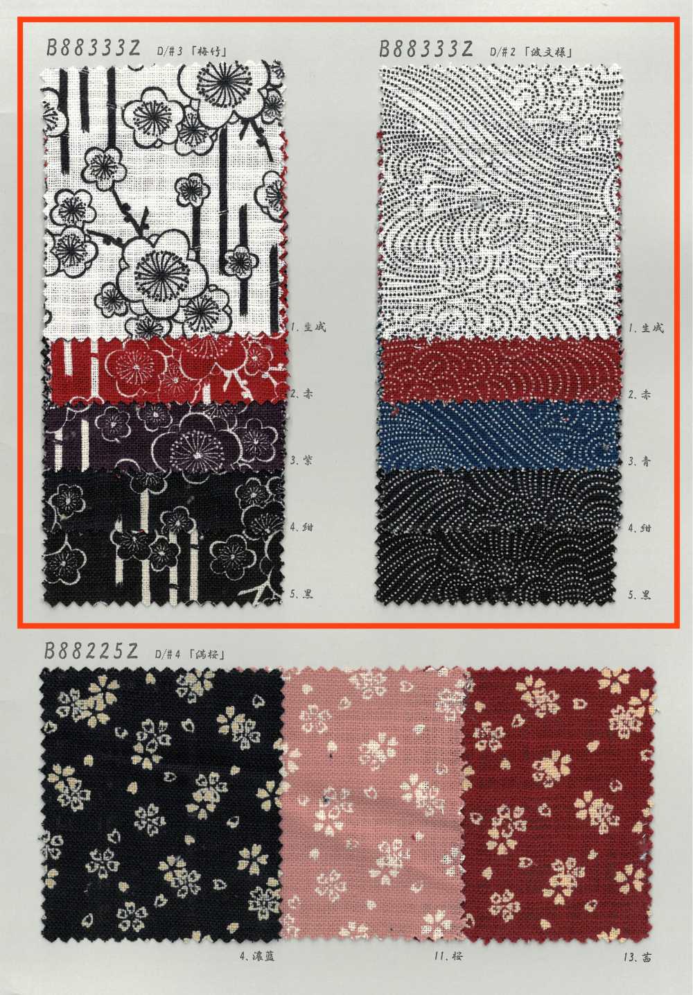 B88333Z 不均勻線布，靛藍古董布，半折疊[布料] VANCET