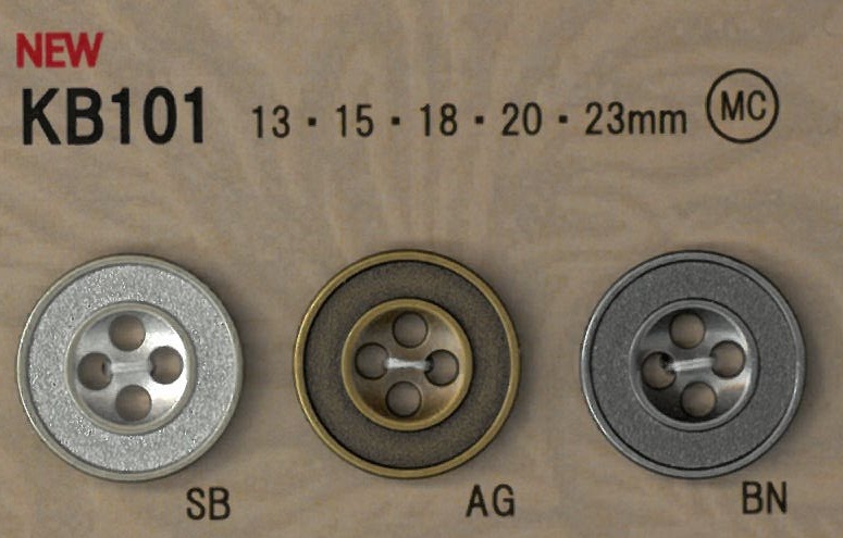 KB101 復古風格的金屬紐扣，帶有邊框。[羈扣] DAIYA BUTTON