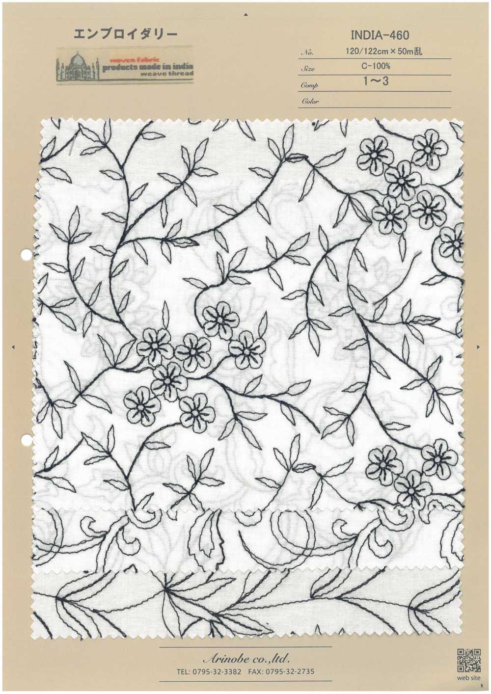 INDIA-460 刺繡[布料] 有延商店