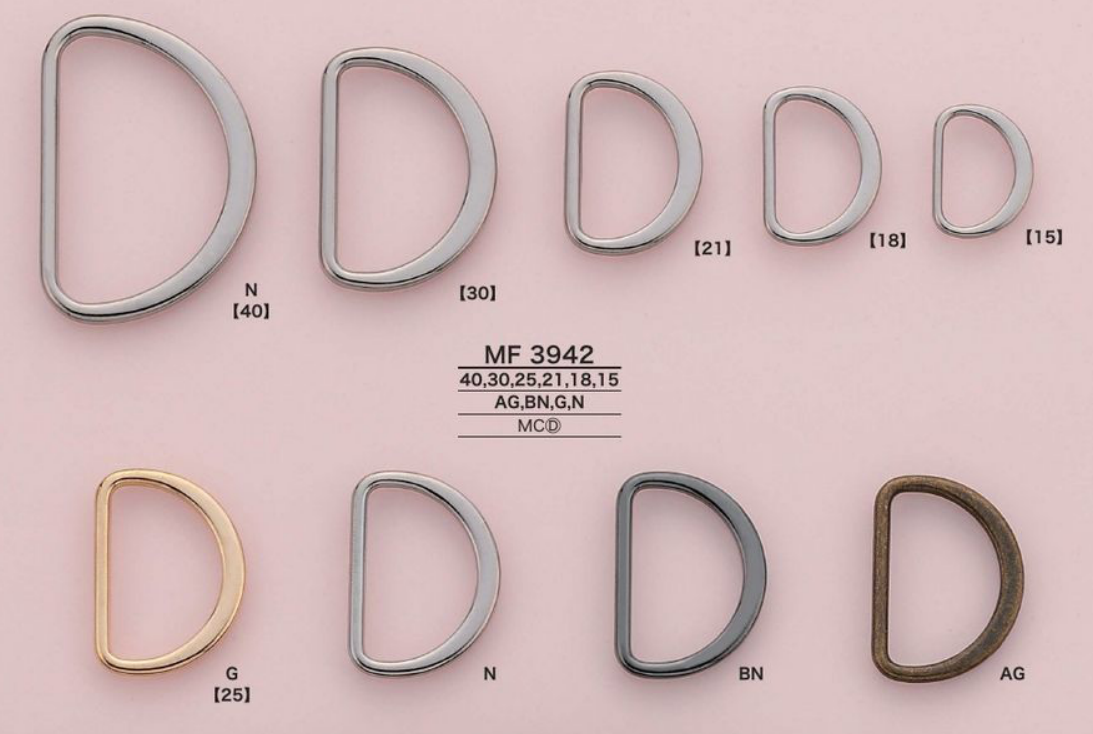 MF3942 平壓D型環[扣和環] 愛麗絲鈕扣