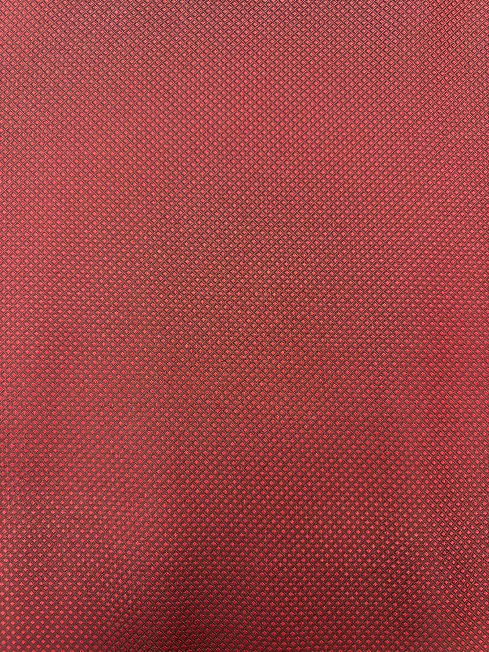 184E 【特價】山梨藤吉田 100%真絲斜紋棋盤格圖案酒紅色[布料] 山本（EXCY）