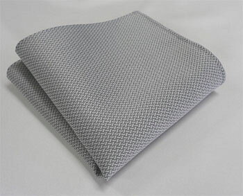 CF-01 聚酯纖維提花口袋方巾飛行灰色[正裝配飾] 山本（EXCY）
