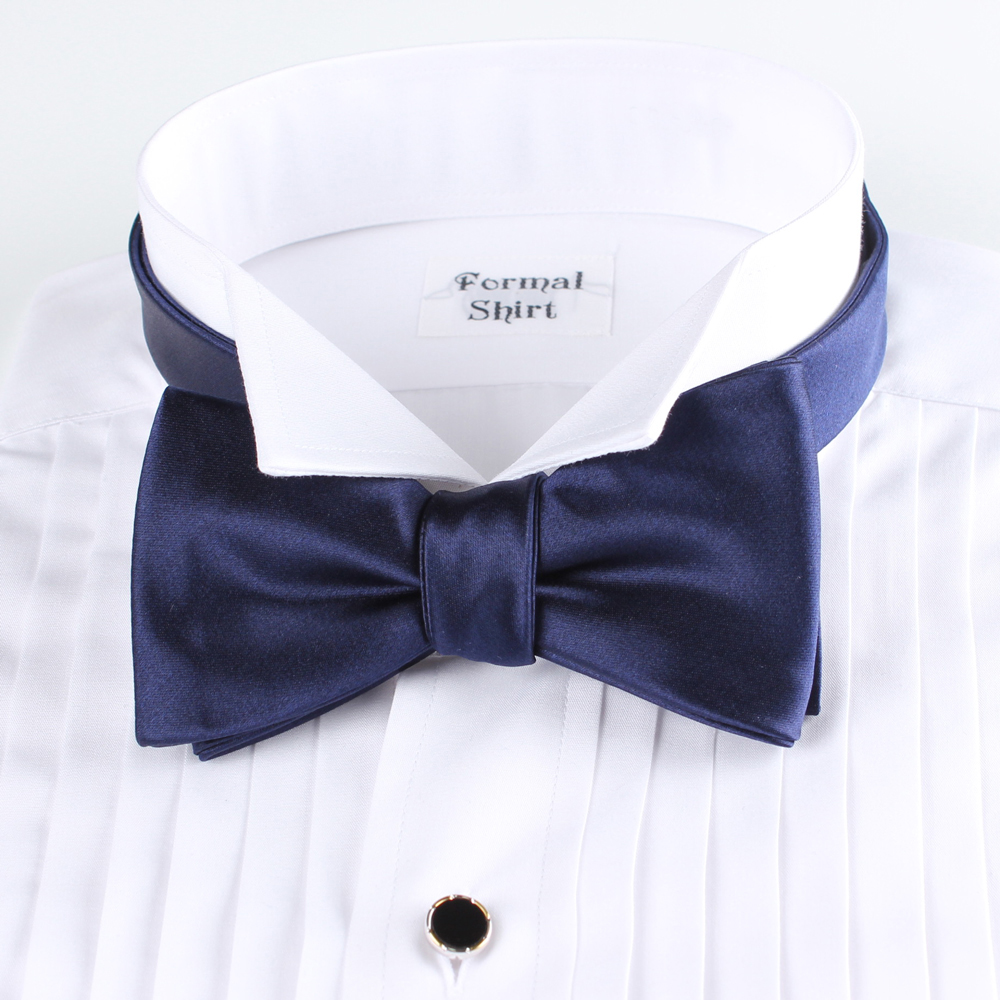 VANNERS VMT-01 VANNERS布料、海軍藍色緞紋手工打結蝴蝶領帶[正裝配飾] 山本（EXCY）
