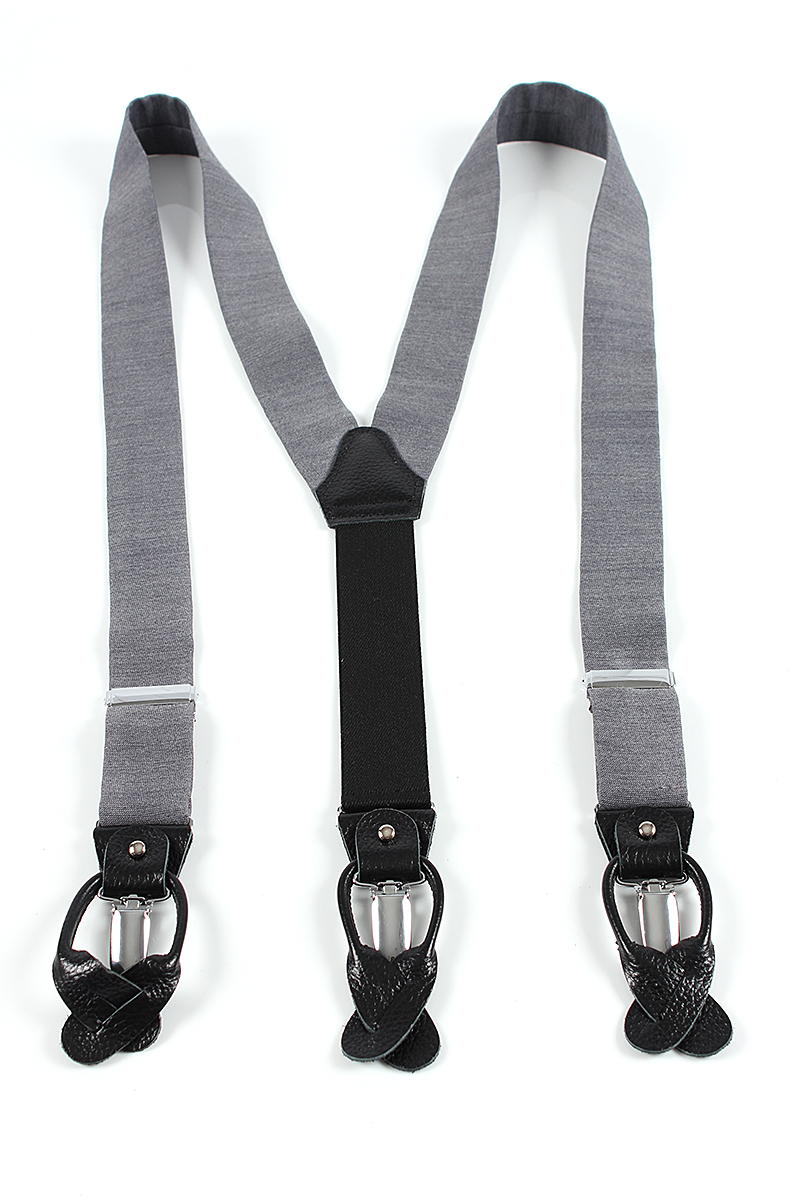 PSR-5 使用五邊形面料的灰色吊帶[正裝配飾] 山本（EXCY）