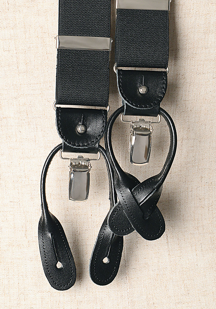 AT-BLACK-XL Albert Thurston吊帶純色純色 2way 型XL碼[正裝配飾] ALBERT THURSTON