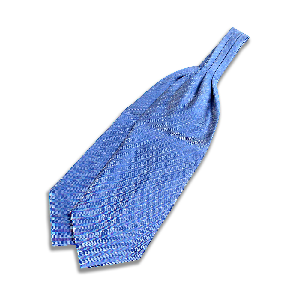 VAS-49 VANNERS真絲阿斯科特領巾人字紋紋藍色[正裝配飾] 山本（EXCY）