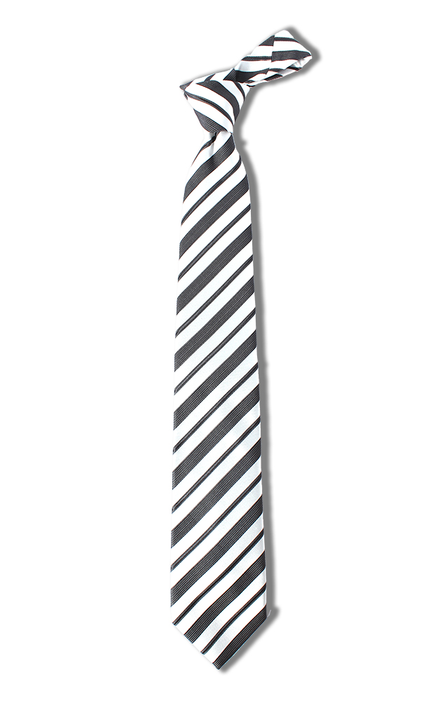 HVN-53 VANNERS真絲手工領帶條紋白色[正裝配飾] 山本（EXCY）