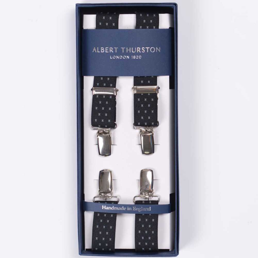 ATX-2447 Albert Thurston吊帶X 型夾子4 點 25 毫米鬆緊帶（鬆緊帶）[正裝配飾] ALBERT THURSTON