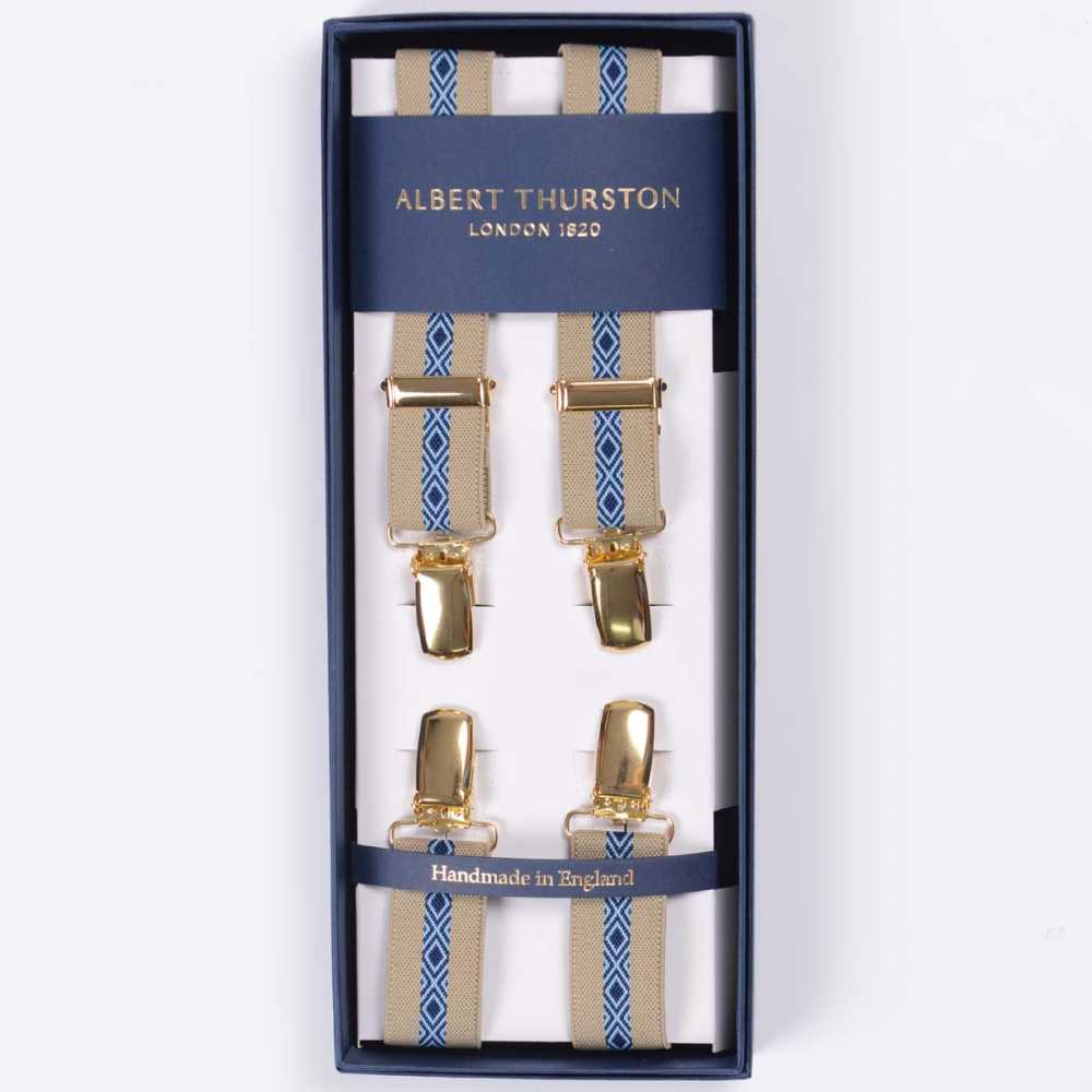ATX-2595 Albert Thurston吊帶X 型夾子4 點 25 毫米鬆緊帶（鬆緊帶）[正裝配飾] ALBERT THURSTON