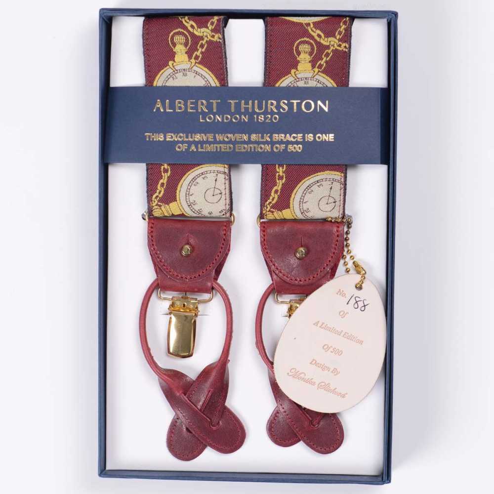 AT-2422 Albert Thurston吊帶限量版40 毫米懷錶[正裝配飾] ALBERT THURSTON