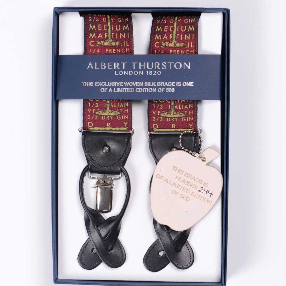 AT-2181 Albert Thurston吊帶限量版40 毫米紅寶石雞尾酒[正裝配飾] ALBERT THURSTON