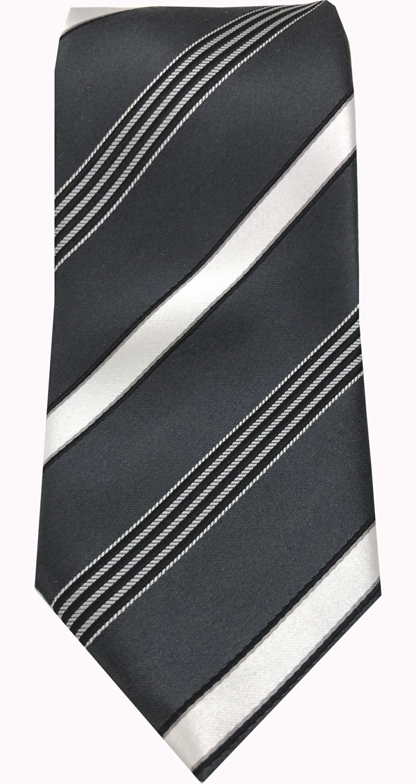 NE-405 Nishijin 編織黑色條紋領帶[正裝配飾] 山本（EXCY）