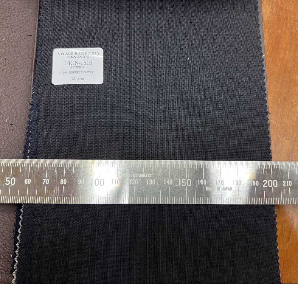 14CN-1516 CANONICO Super 120'線熱帶黑影條紋[布料] 佳能
