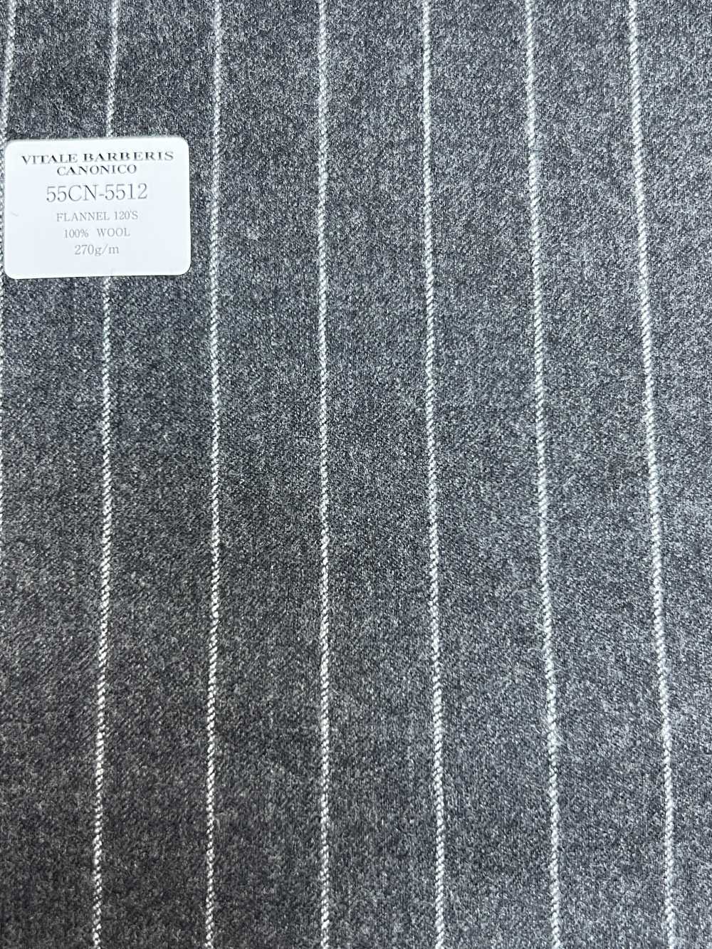 55CN5512 CANONICO 法蘭絨 120'S 灰色條紋[布料] 佳能