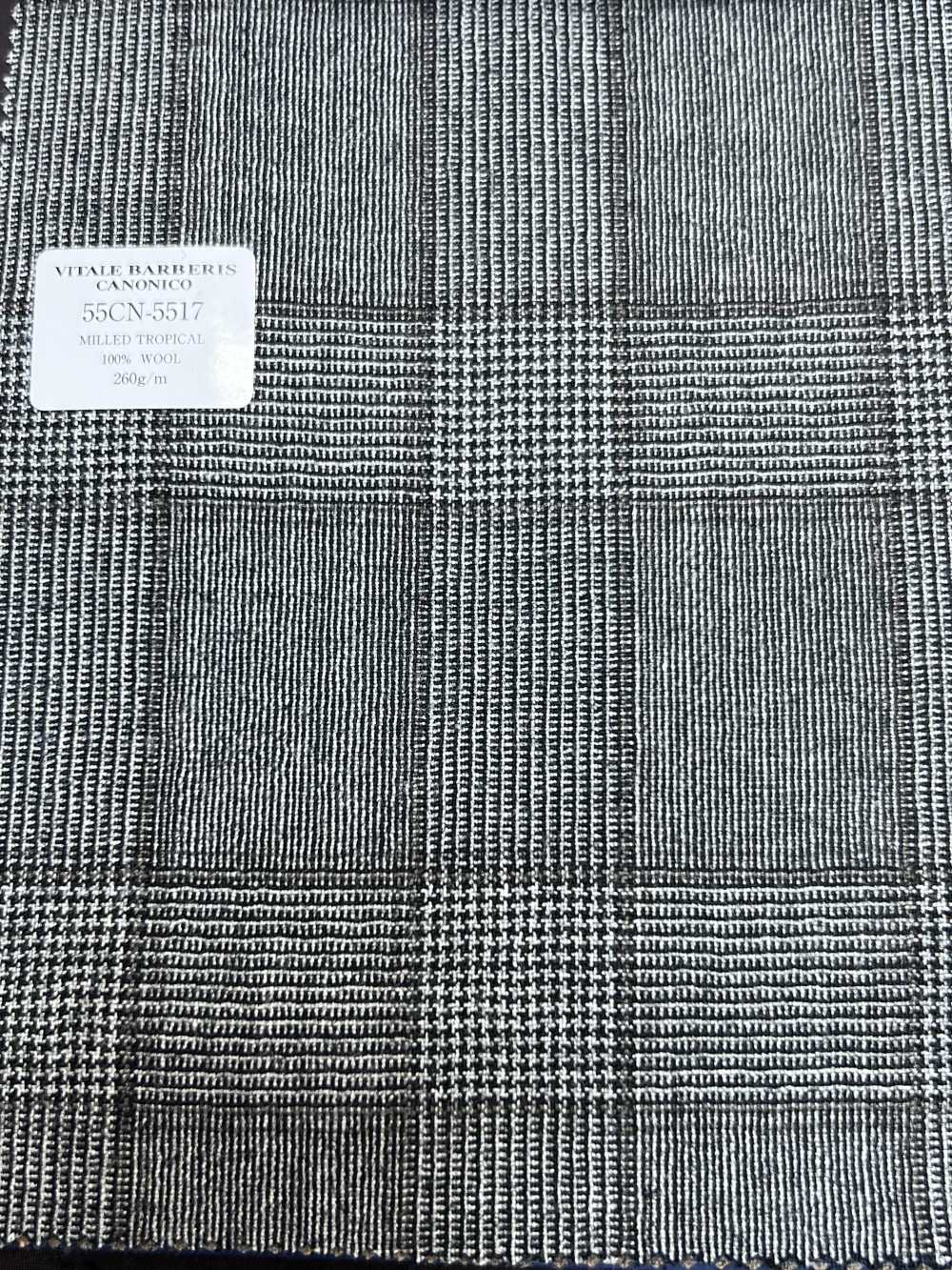 55CN5517 CANONICO MILLED TROPICAL 灰色格倫格紋[布料] 佳能