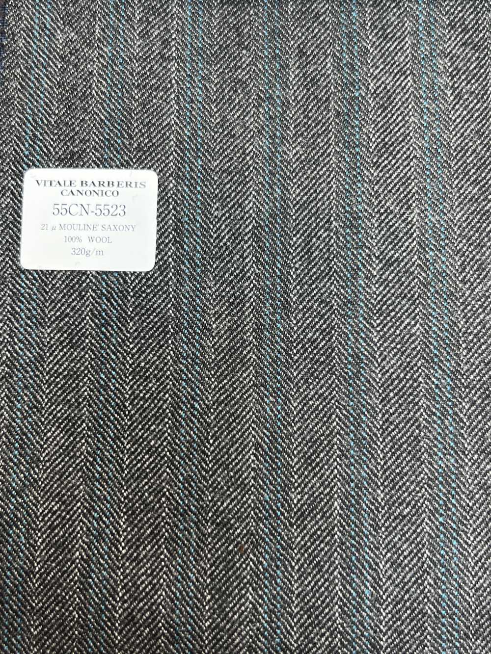 55CN5523 CANONICO 21μ MOULINE' SAXONY 灰色交替條紋[布料] 佳能