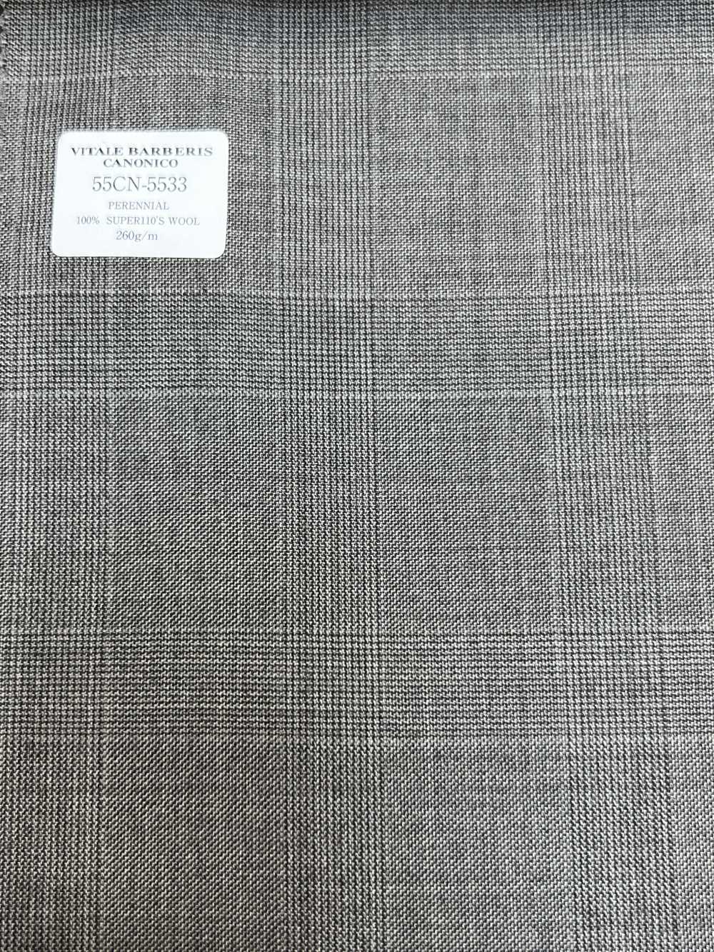 55CN5533 CANONICO PERENNIAL SUPER110'S 灰色格倫格紋[布料] 佳能