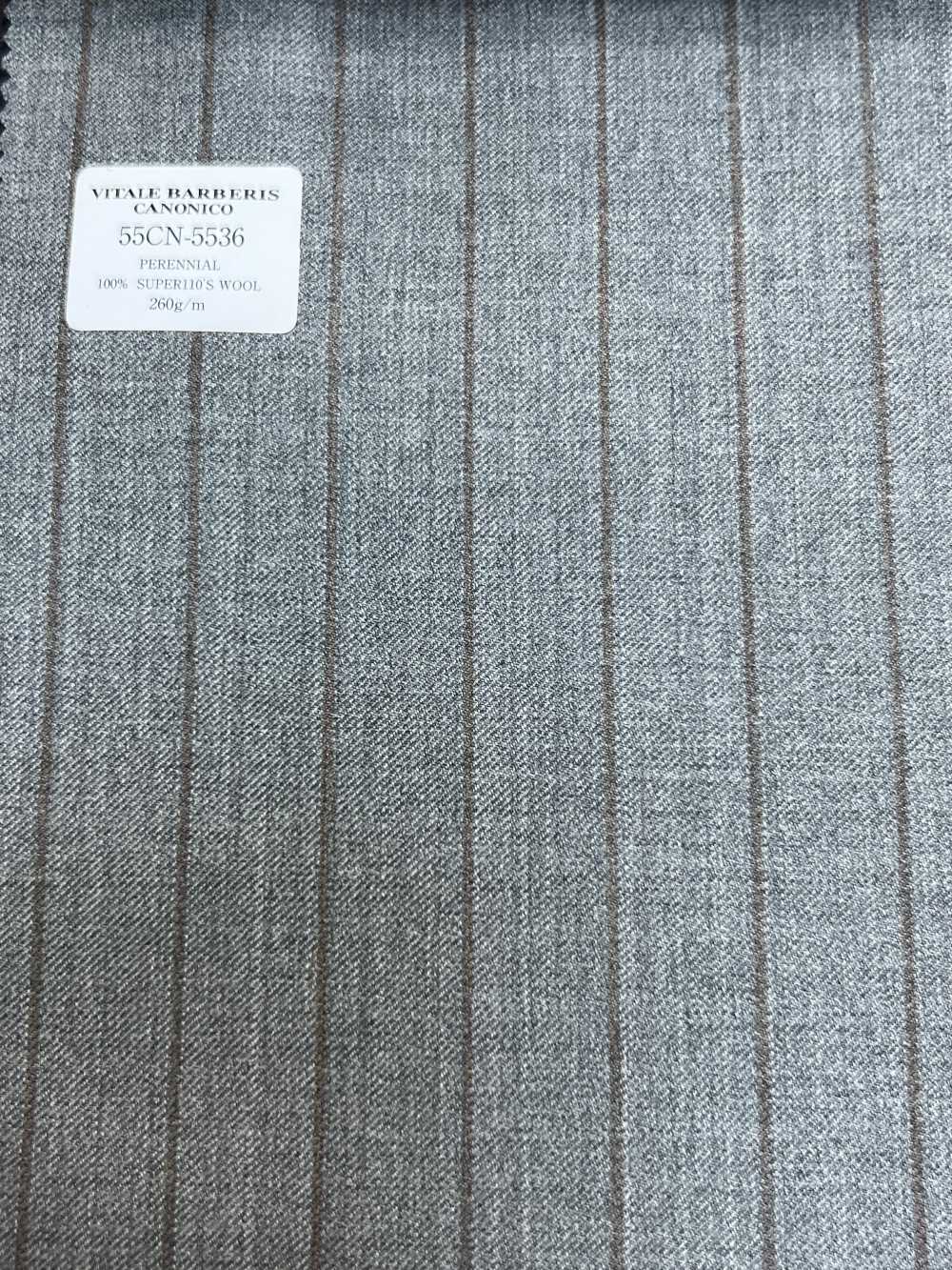 55CN5536 CANONICO PERENNIAL SUPER110'S 灰色條紋[布料] 佳能