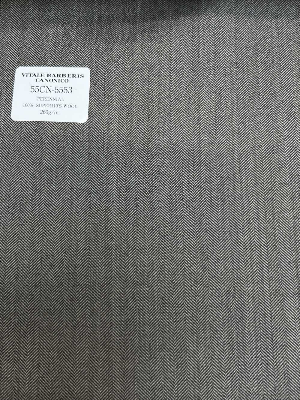 55CN5553 CANONICO PERENNIAL SUPER110'S 淺灰色人字紋[布料] 佳能