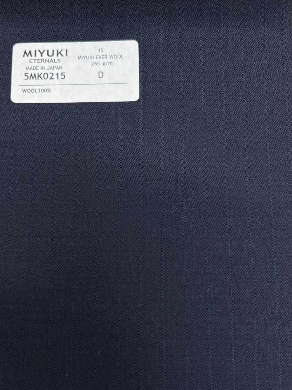 5MK0215 MIYUKI EVER WOOL 暗影條紋海軍藍[布料] 美雪毛紡廠