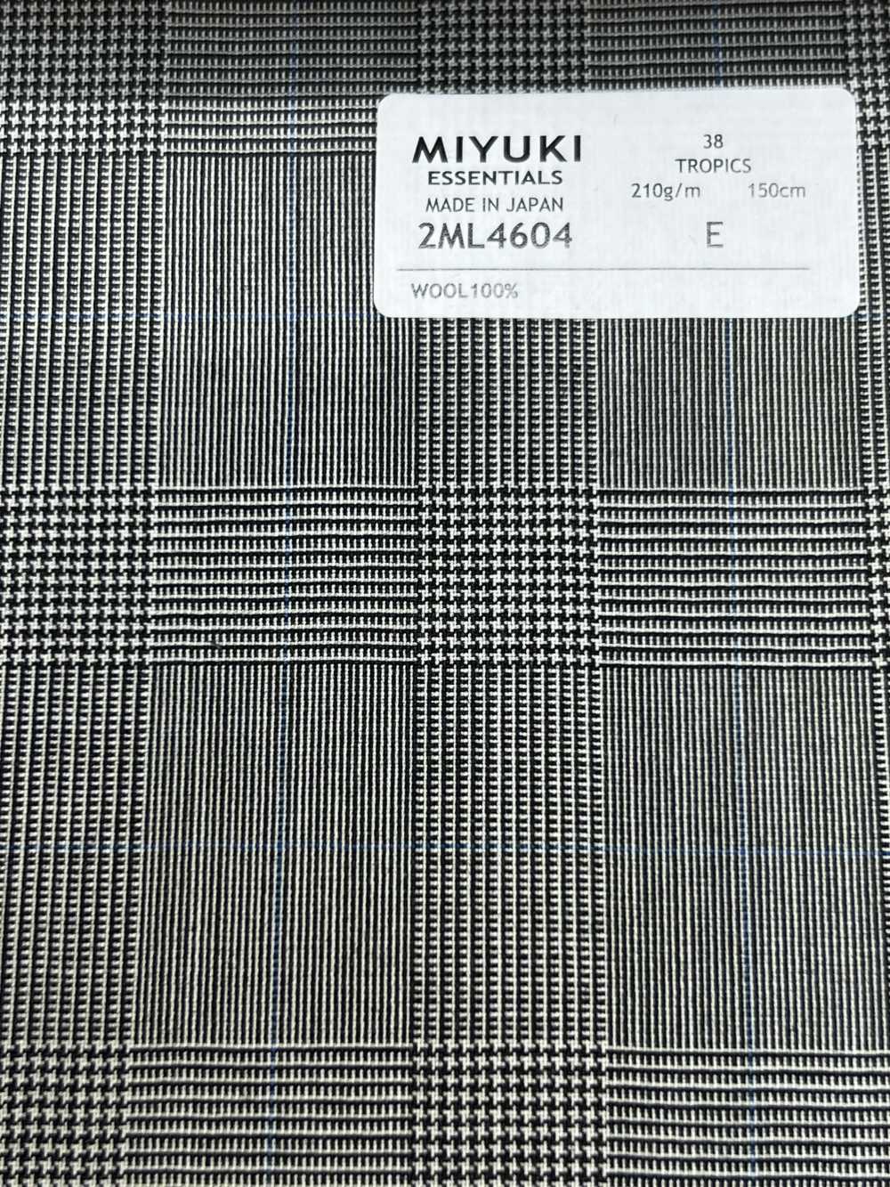 2ML4604 26SS Miyuki布料MIYUKI Essentials TROPICS 淺灰色格紋 美雪毛紡廠