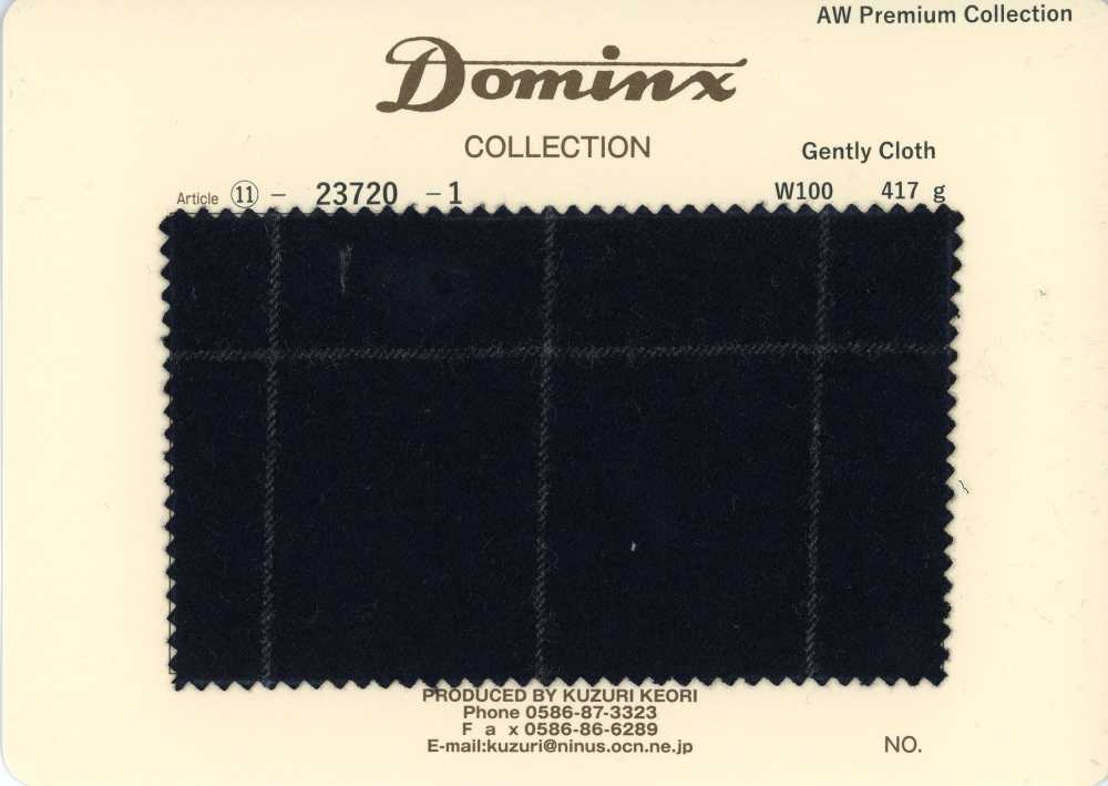 23720-1 常規款 GentlyCloth 100%羊毛 DOMINX（多明克斯） 高級系列 黑色[布料] 葛根毛織物（DOMINX）
