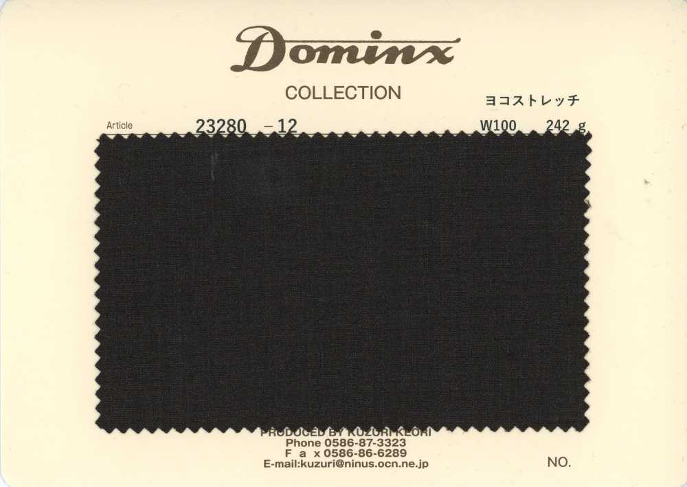 23280-12 經典 Pant Collection 橫向彈力 100%羊毛 DOMINX 高級系列 炭灰色[布料] 葛根毛織物（DOMINX）