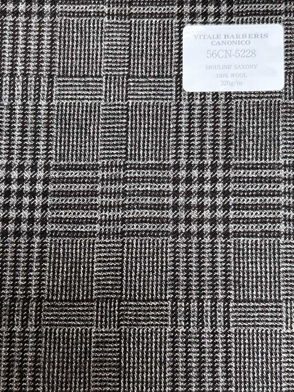 56CN5228 CANONICO（卡諾尼科） 21支 穆林 薩克森 棕色 格倫格紋[布料] 佳能