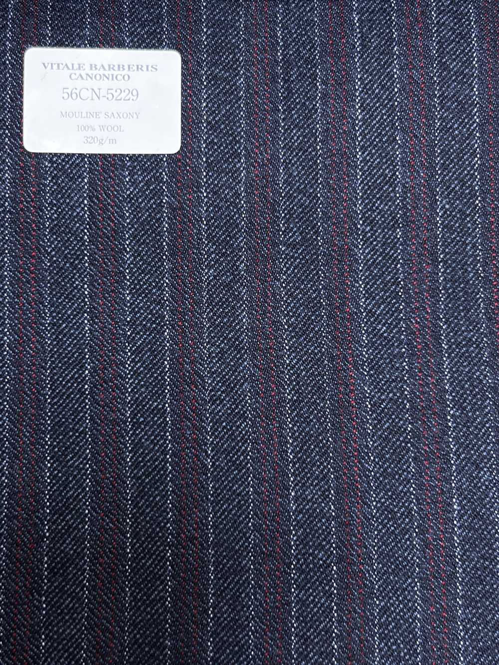 56CN5229 CANONICO（卡諾尼科） 21 雙股薩克森 海軍藍/紅條紋[布料] 佳能