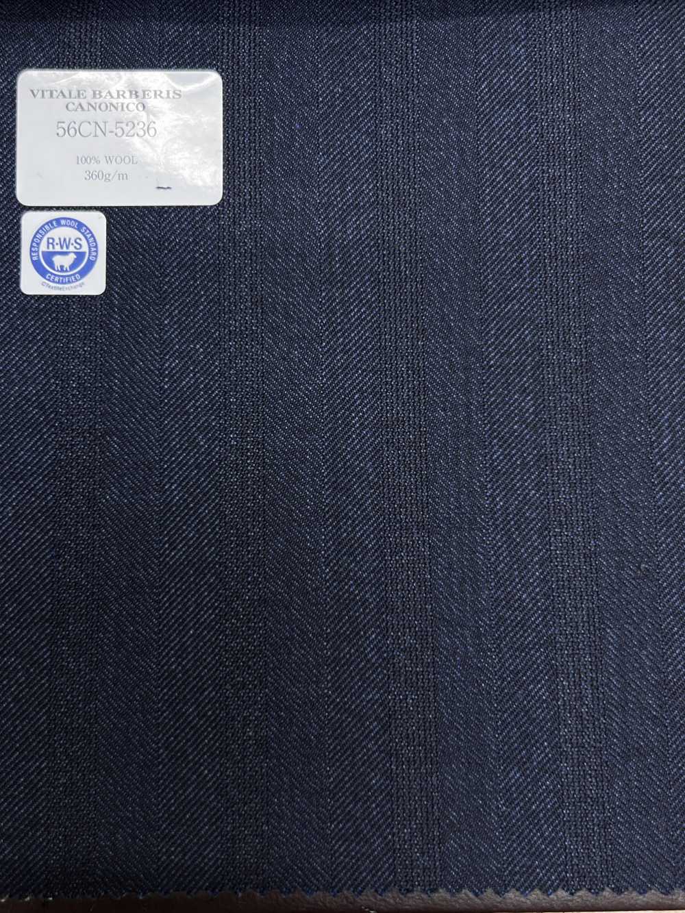 56CN5236 CANONICO（卡諾尼科）RWS TRADITIONAL WORSTED 21 海軍藍陰影條紋[布料] 佳能
