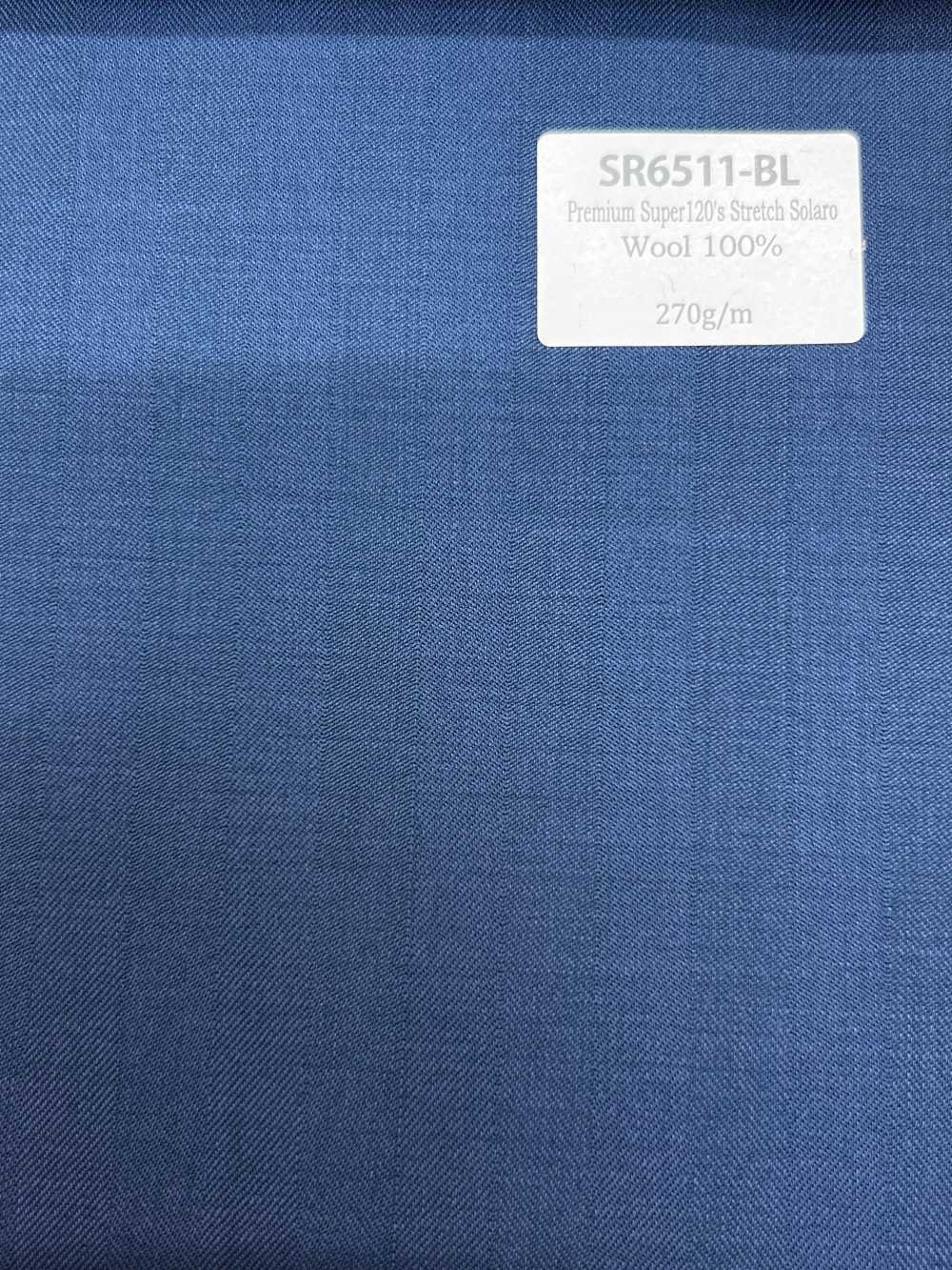 SR6511-BL 經典款 日本產 Premium Super120單紗 Stretch Solaro 藍色 素色 變色光澤[布料] 細井商事株式會社