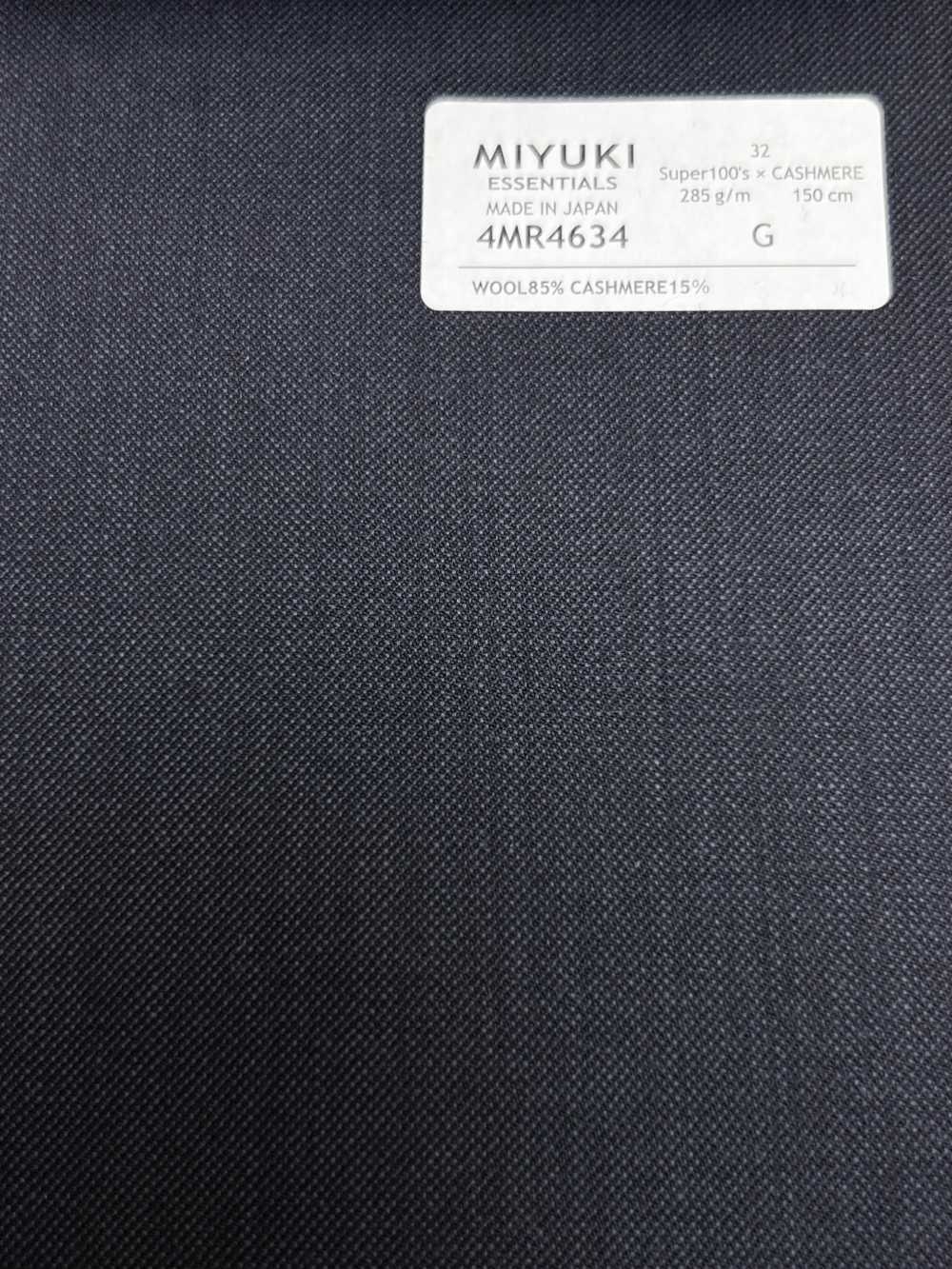 4MR4634 26AW Super100's × 羊絨 藏青 素色[布料] 美雪毛紡廠