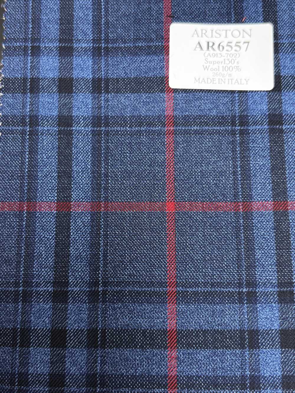 AR6557 ARISTON Super130's 海軍藍 格紋[布料] 細井商事株式會社