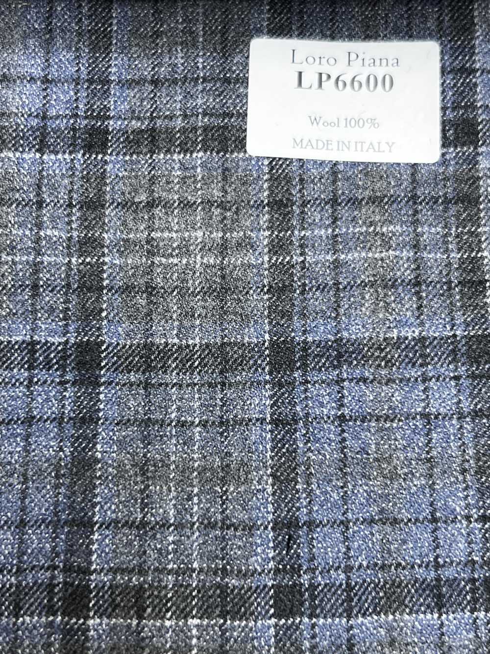 LP6600 Loro Piana 灰色×藍色格紋[布料] 細井商事株式會社