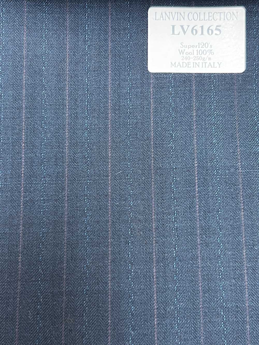 LV6165 LANVIN COLLECTION Super120's 藍綠色 條紋[布料] 細井商事株式會社
