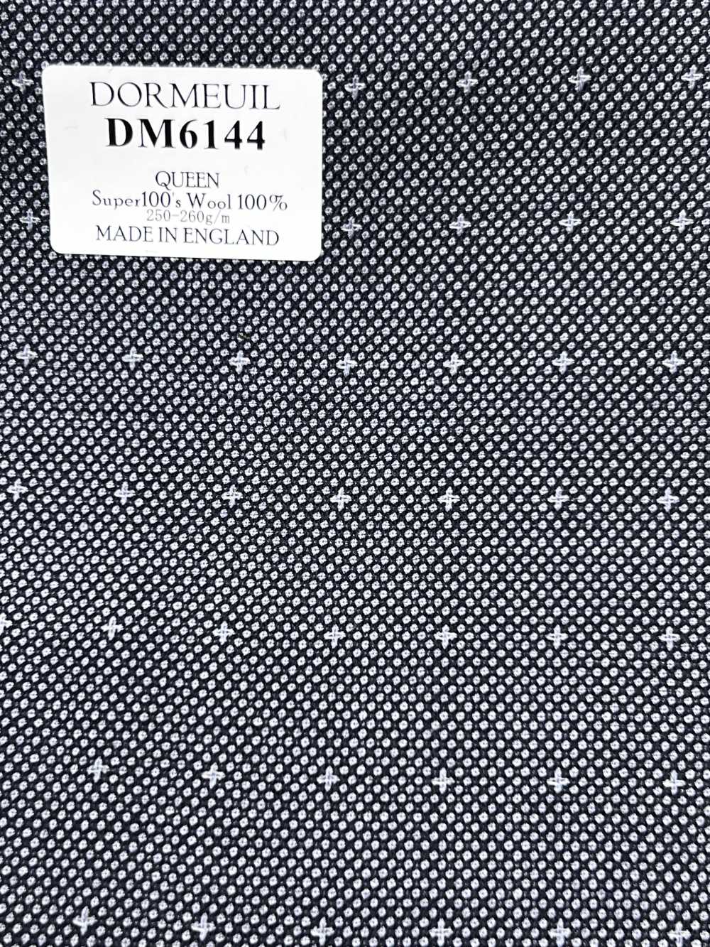 DM6144 DORMEUIL QUEEN Super100's 黑×白 刺子圖案[布料] 細井商事株式會社