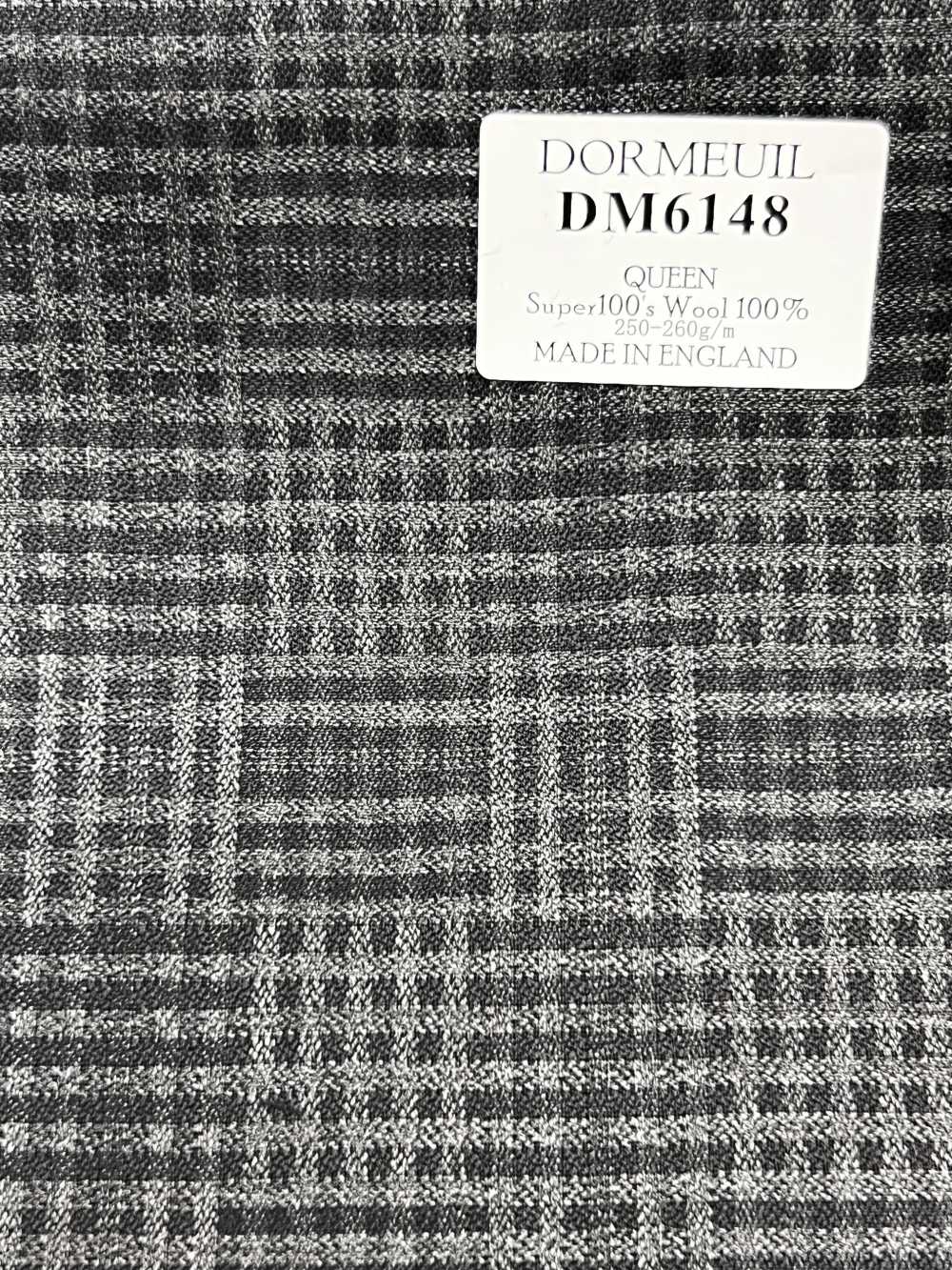 DM6148 DORMEUIL QUEEN Super100's 灰色 格紋[布料] 細井商事株式會社