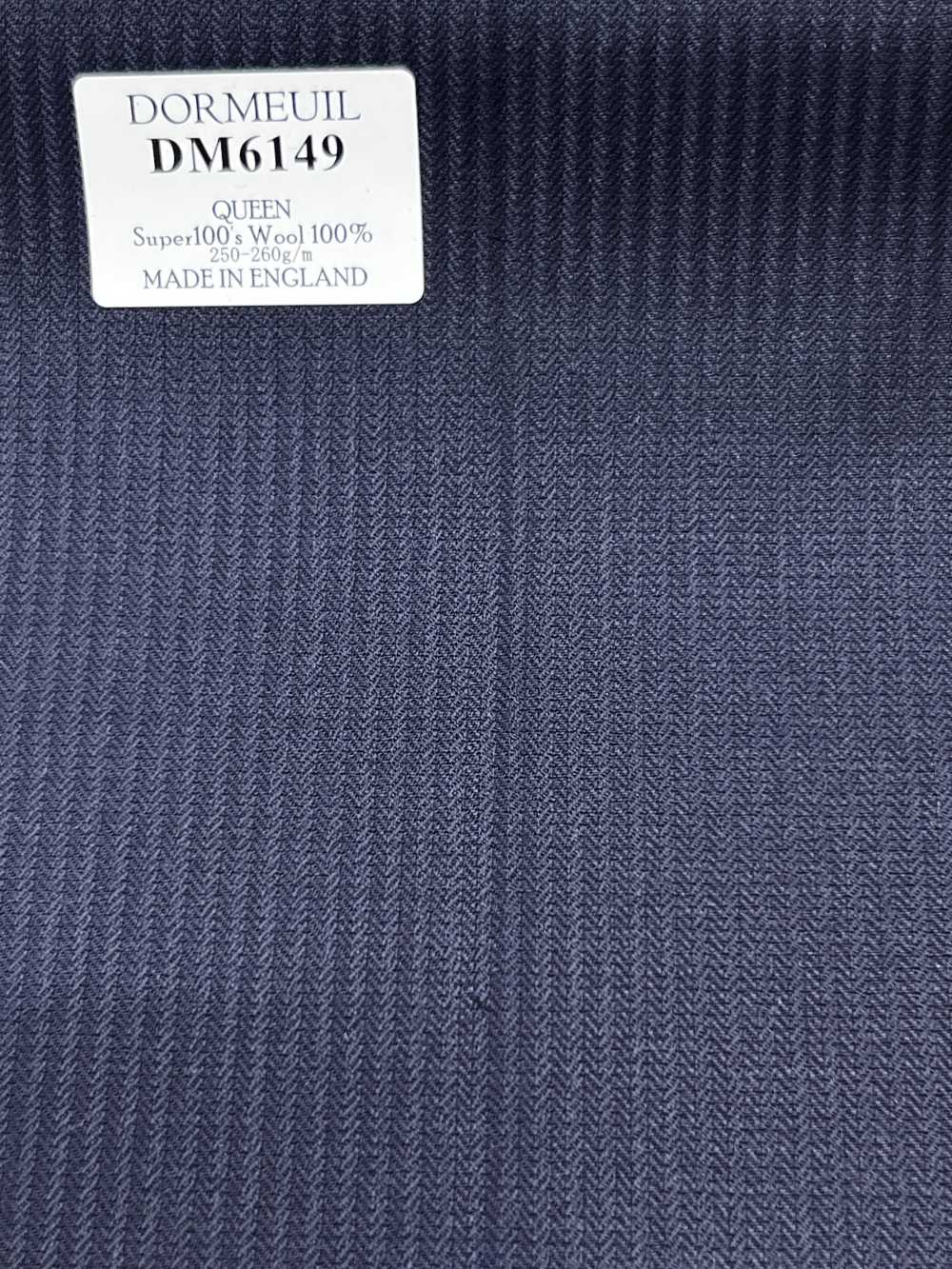 DM6149 DORMEUIL QUEEN Super100's 海軍藍 條紋[布料] 細井商事株式會社