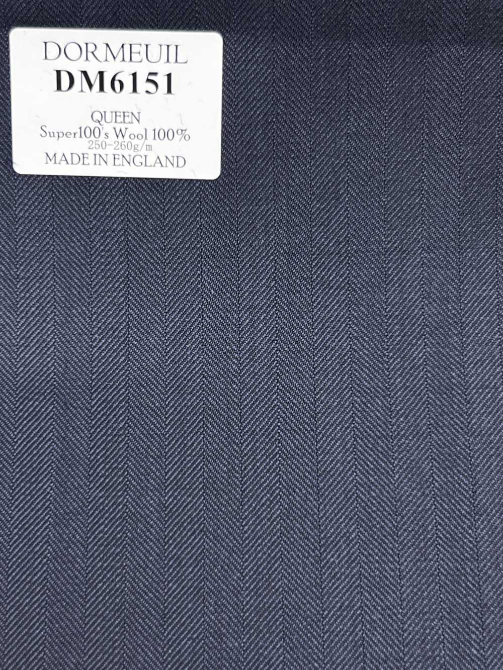 DM6151 DORMEUIL QUEEN Super100's 深藏青 條紋[布料] 細井商事株式會社