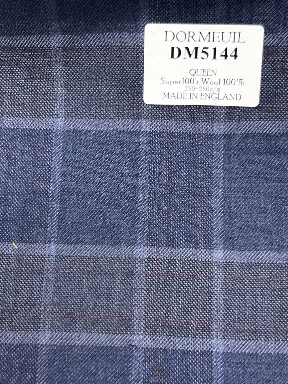 DM5144 DORMEUIL QUEEN Super100's 海軍藍 格紋[布料] 細井商事株式會社