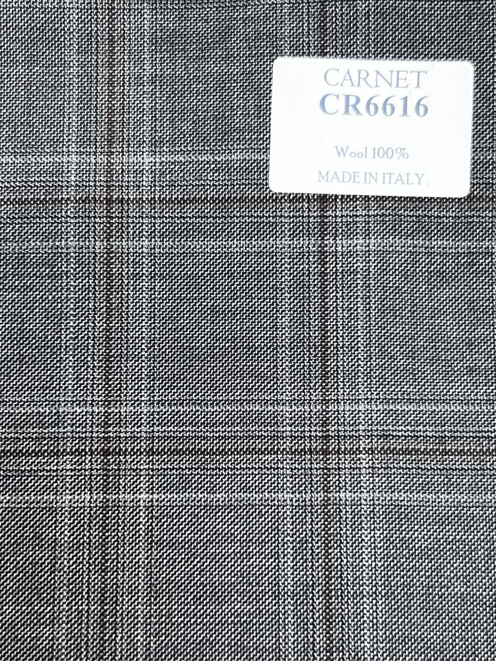 CR6616 CARNET 灰色×棕色 格紋[布料] 細井商事株式會社