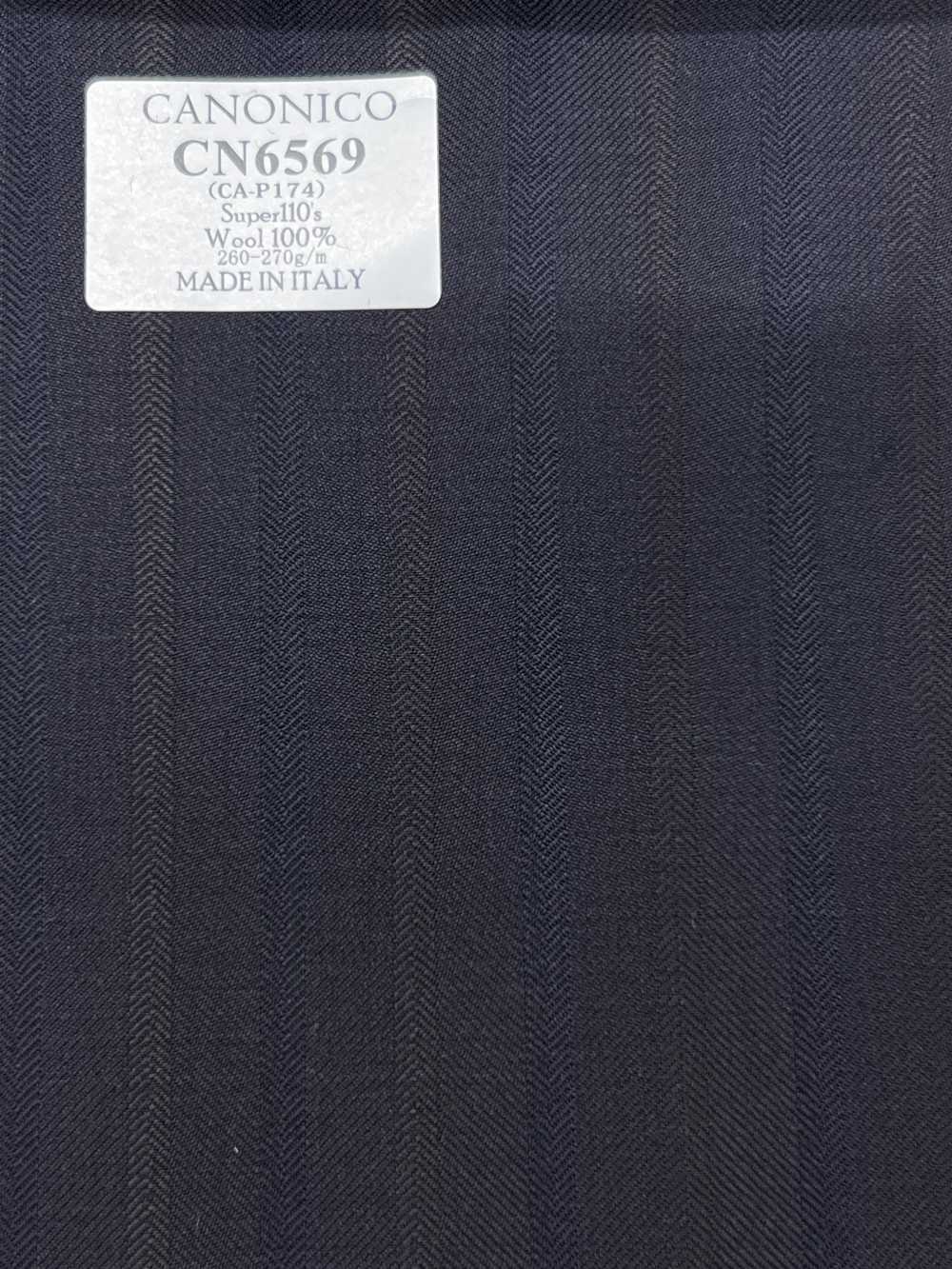 CN6569 CANONICO Super110's 炭灰條紋[布料] 細井商事株式會社